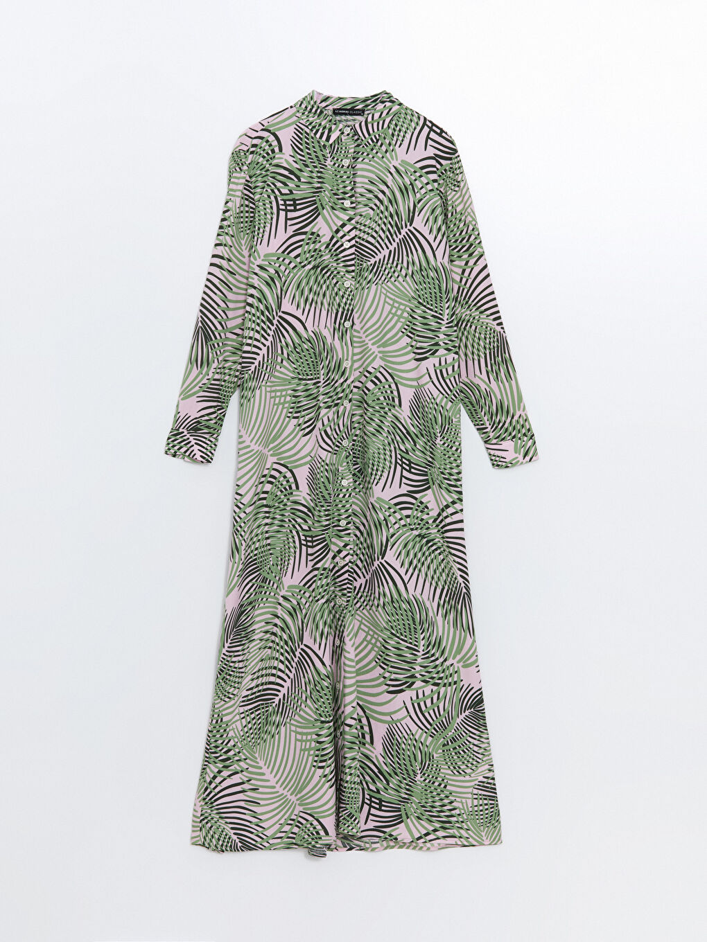 Patterned Women's Shirt Dress-4