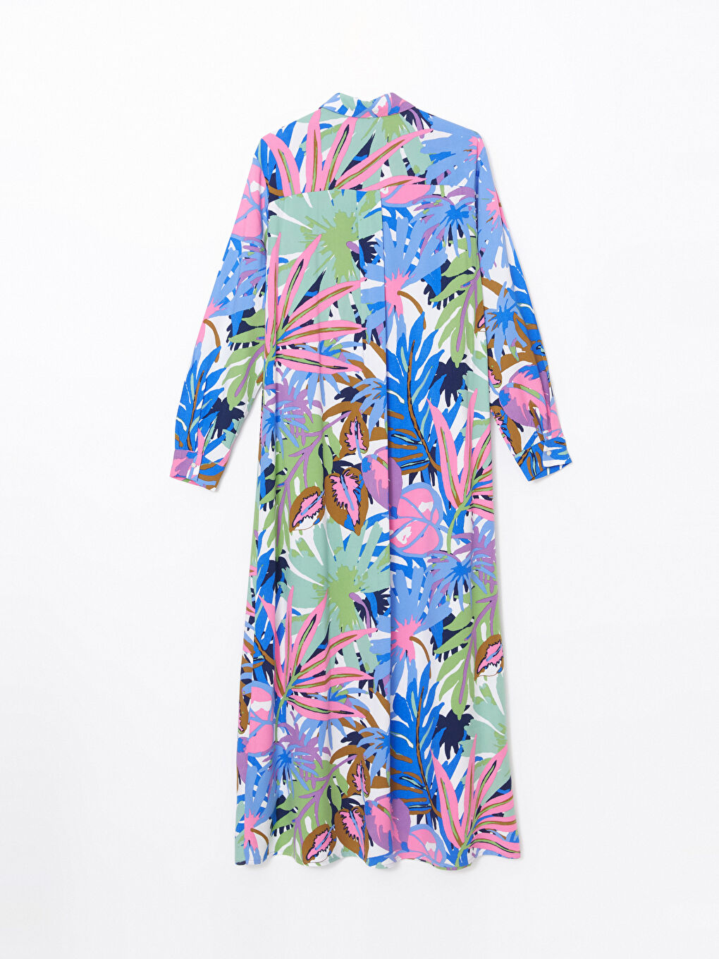 Patterned Women's Shirt Dress-5