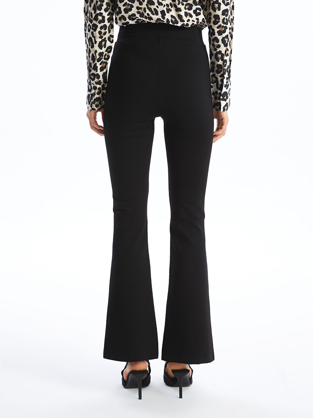 Elasticated Waist Slim Fit Women's Trousers-3