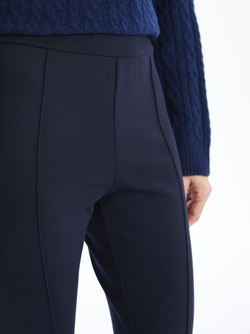 Elasticated Waist Slim Fit Women's Trousers -W4EK91Z8-HRZ