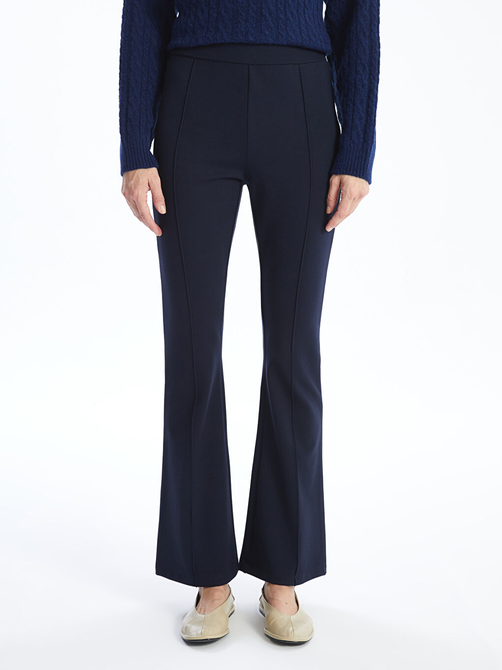Elasticated Waist Slim Fit Women's Trousers -W4EK91Z8-HRZ