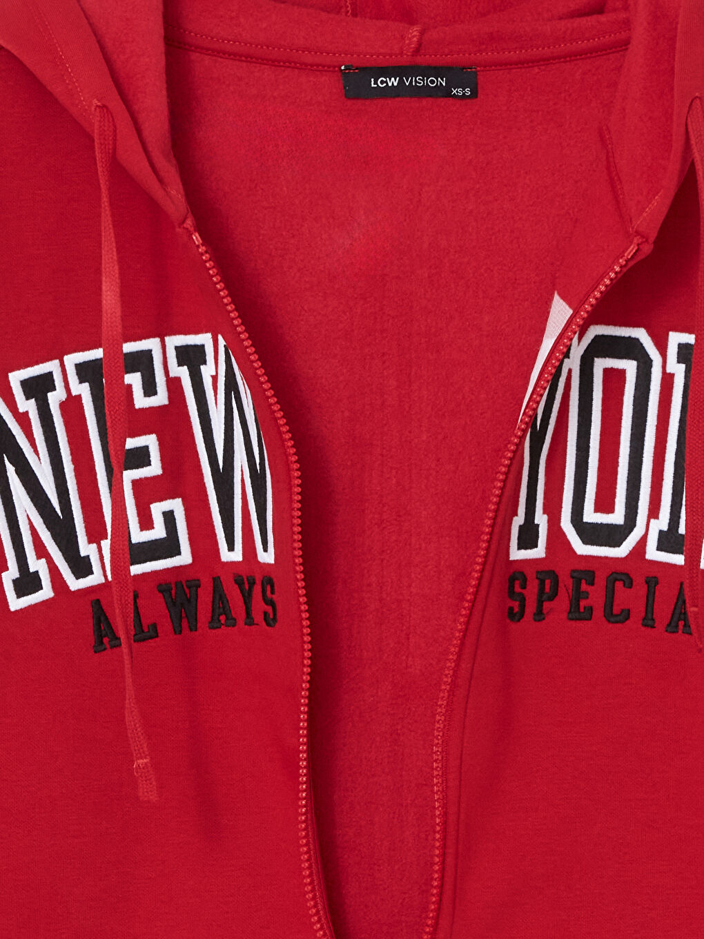 New York Embroidered Women's Thick Zip-Up Sweatshirt-6