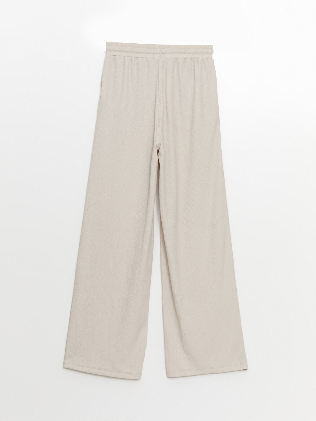 Elasticated Waist Textured Women's Trousers-5
