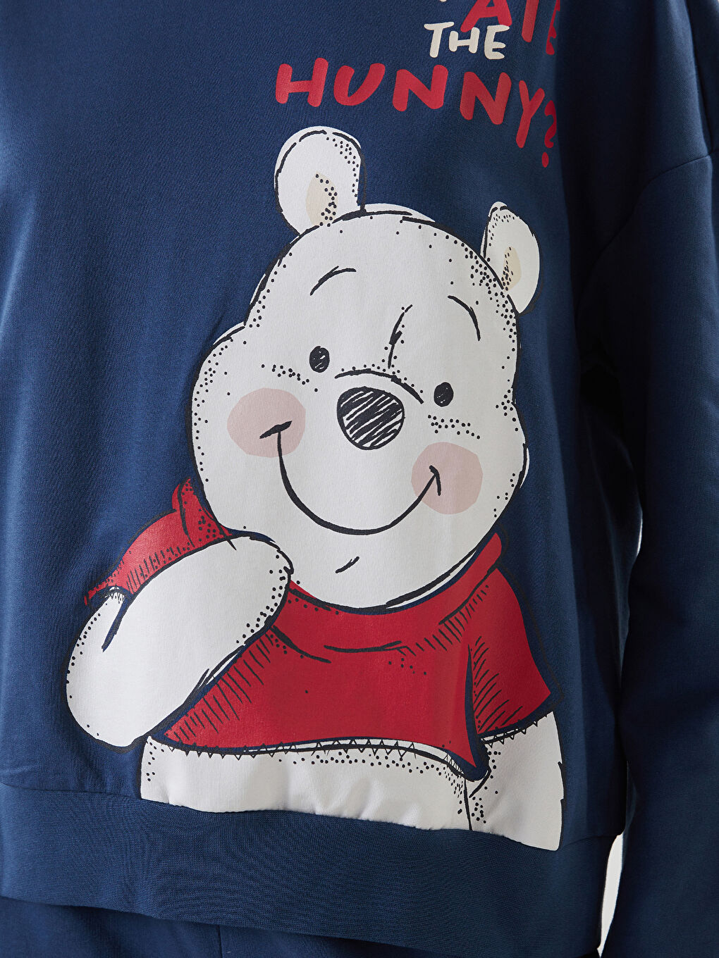 LCW DREAM Lacivert Bisiklet Yaka Winnie the Pooh Baskılı Kadın Pijama Takımı - 2