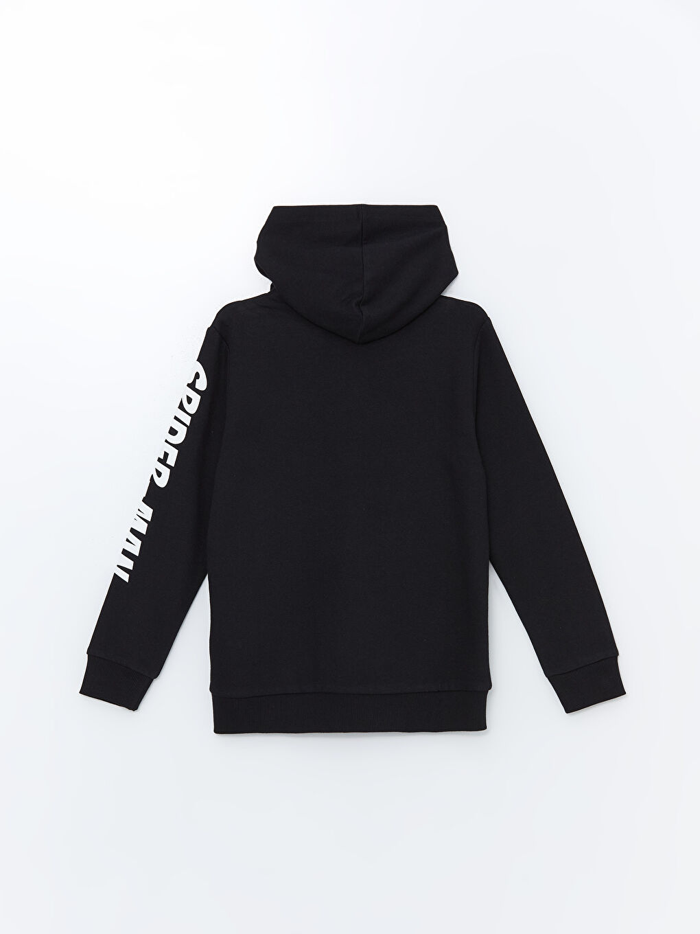 Siyah Spider-Man Baskılı Erkek Çocuk Fermuarlı Sweatshirt-1