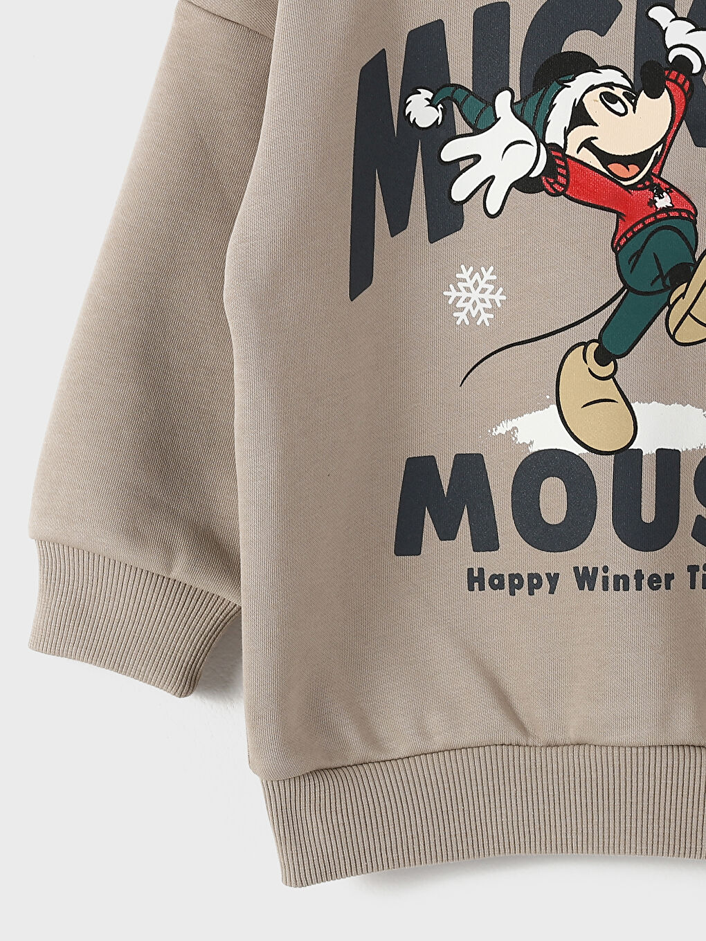 كنزة رياضية برقبة دائرية وكم طويل مطبوعة للأولاد الرضع-2