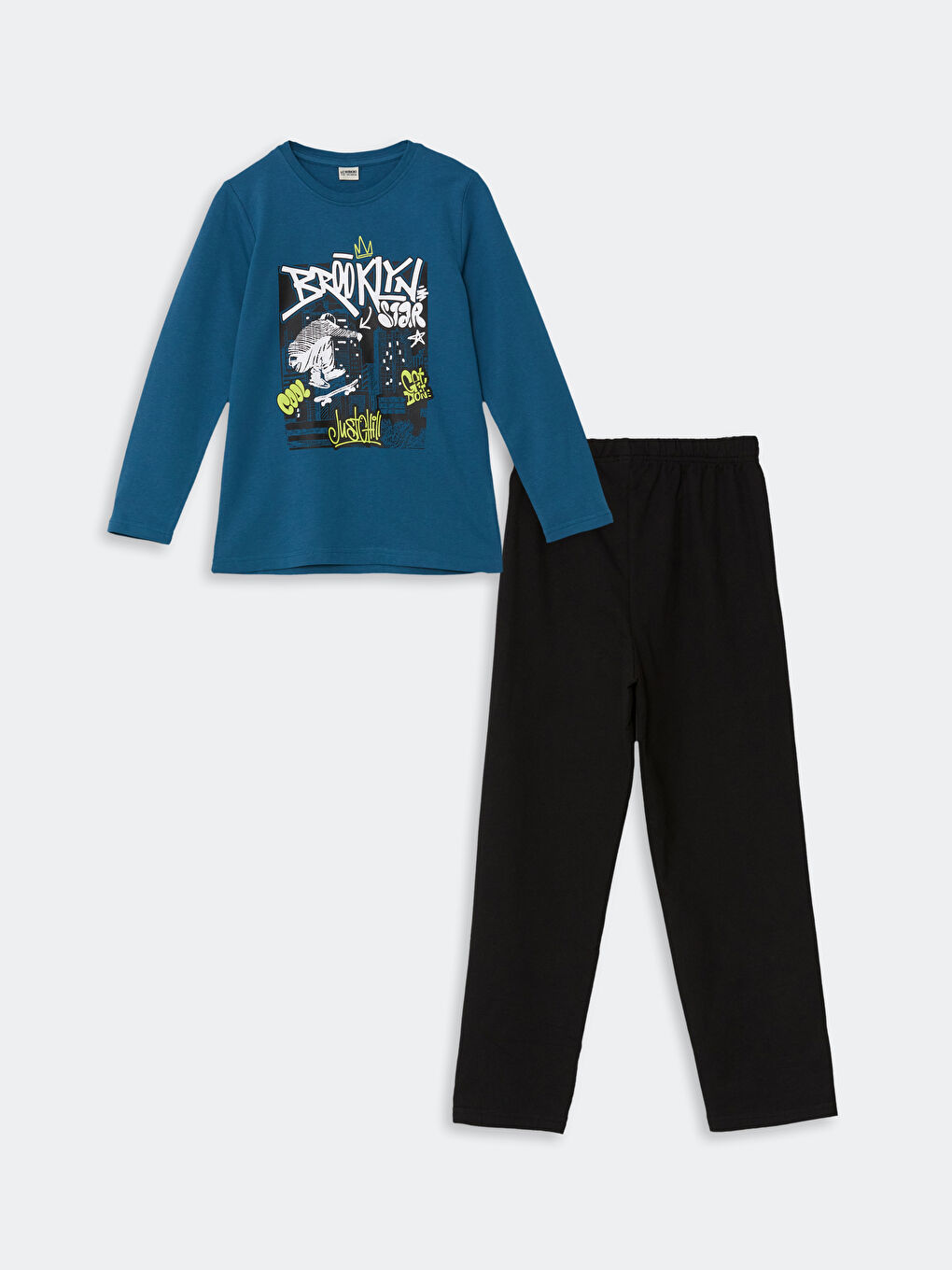 LCW Kids Crew Neck Boys' Pyjama Set -W4EN17Z4-HQ1