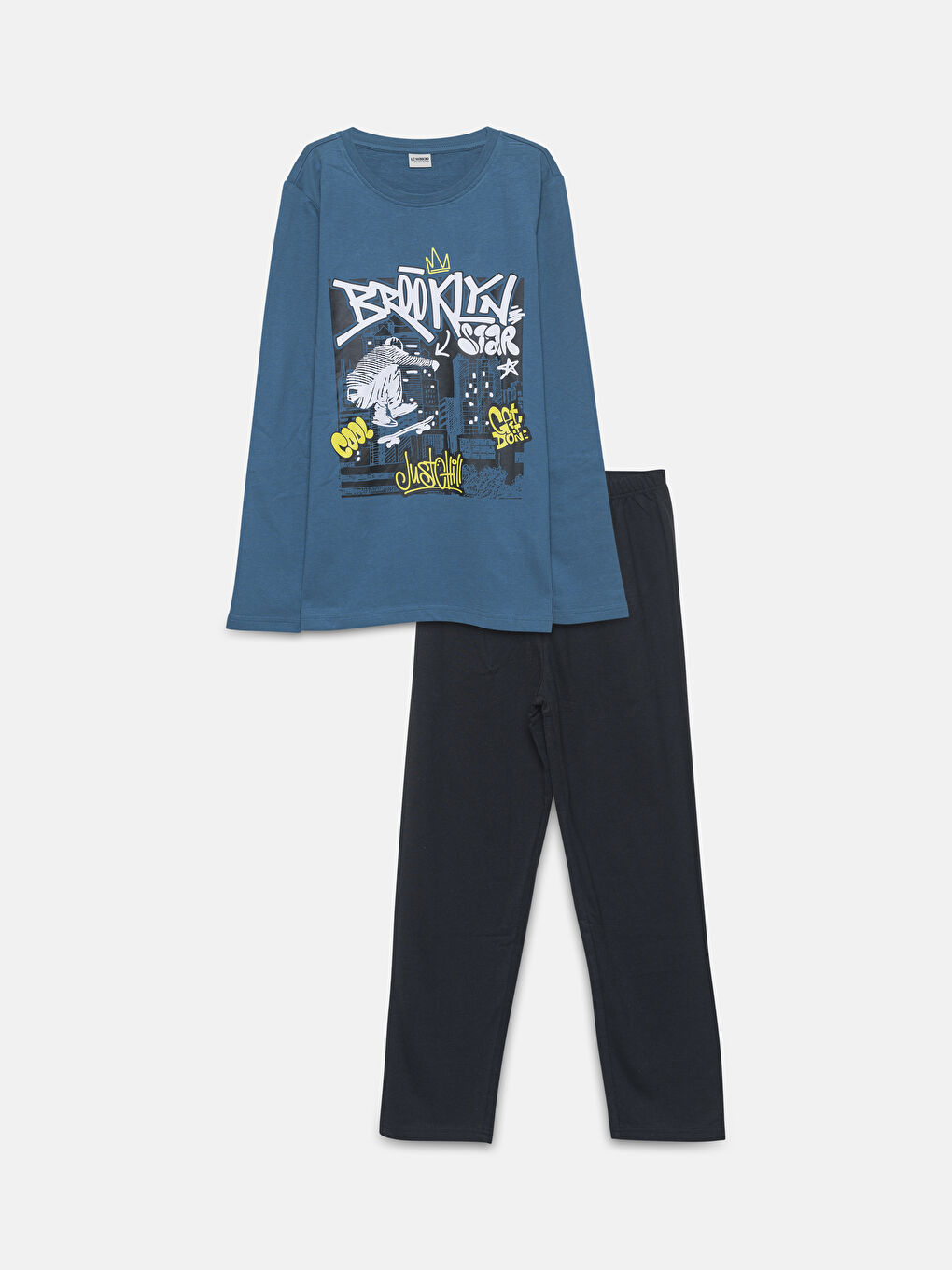 LCW Kids Crew Neck Boys' Pyjama Set -W4EN17Z4-HQ1