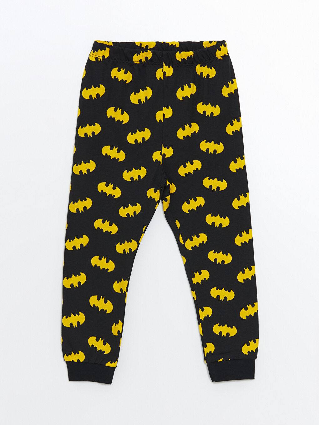 LCW baby Siyah Baskılı Beli Lastikli Batman Baskılı Erkek Bebek Pijama Alt