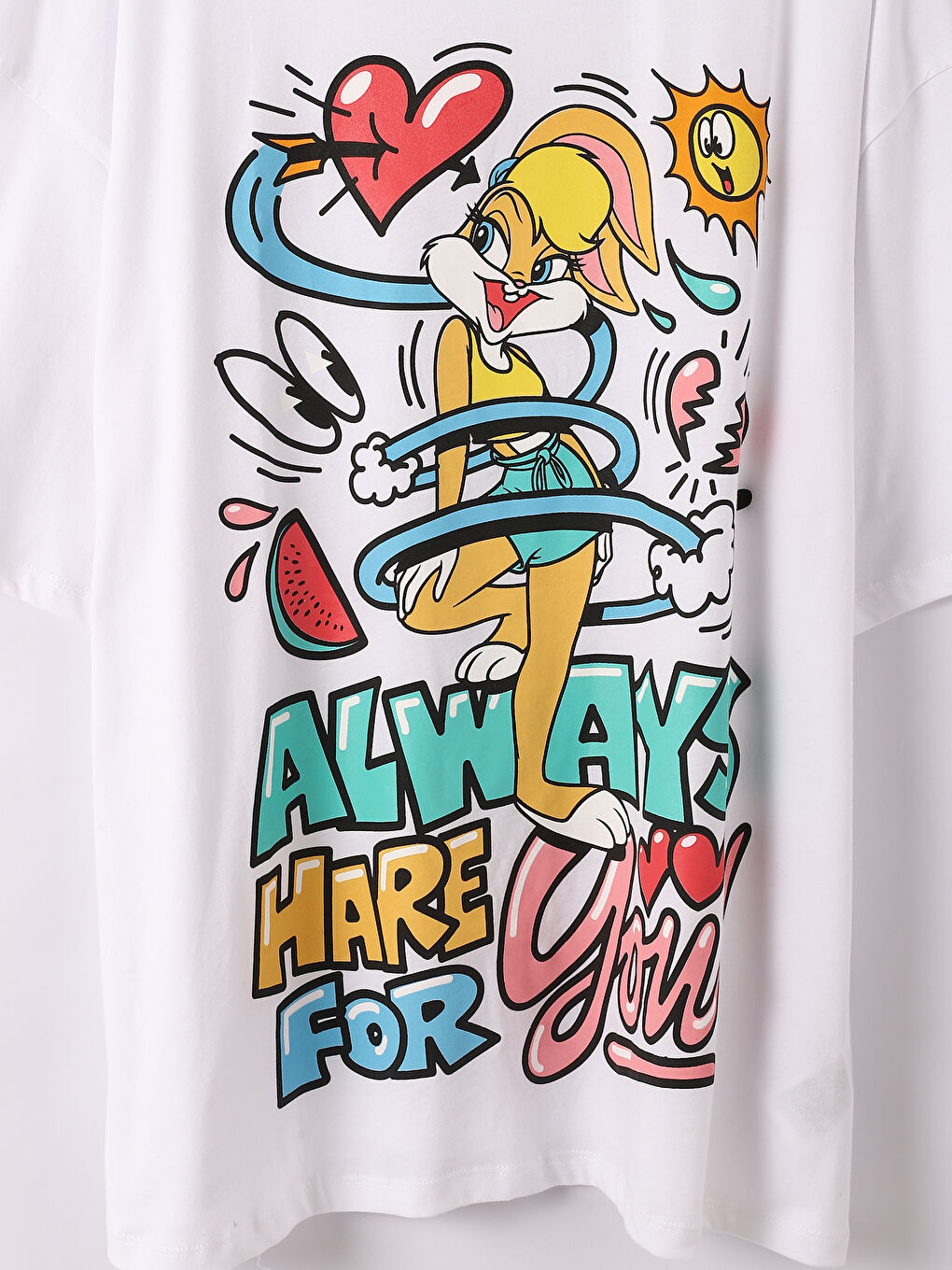 Crew Neck Printed Short Sleeve Women's T-Shirt-2