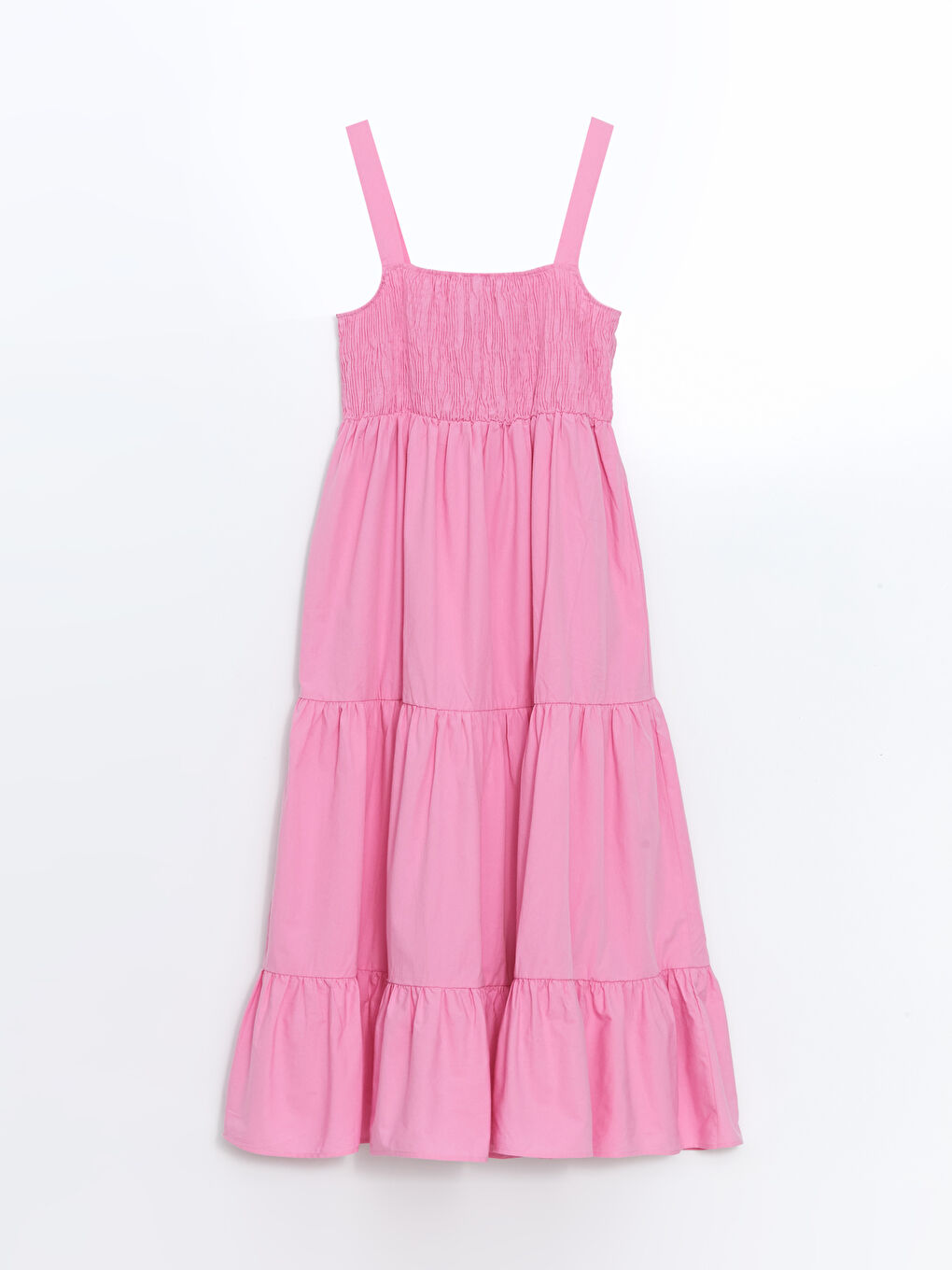 Robe Longue Unie à Fines Bretelles pour Femmes à Col Carré-4