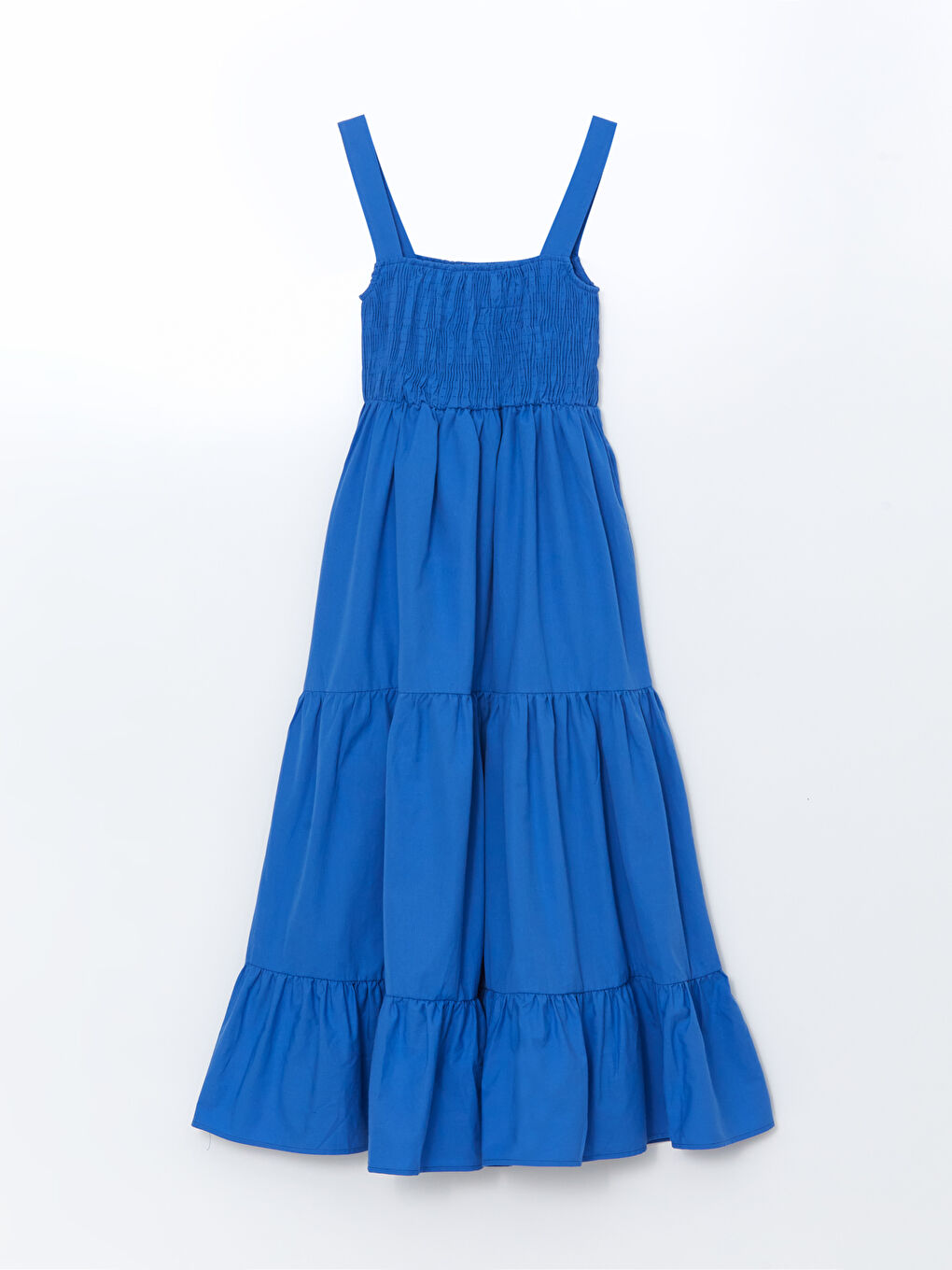 Robe Longue Unie à Fines Bretelles pour Femmes à Col Carré-5