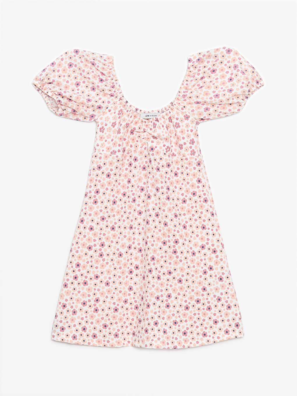 فستان نسائي مزهر بياقة مربعة-4