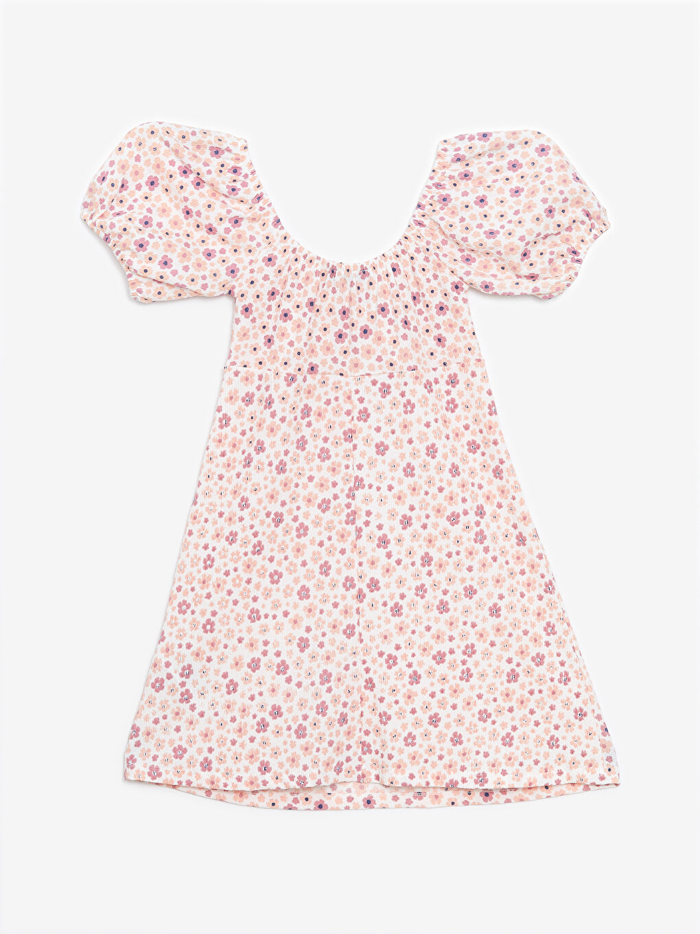 فستان نسائي مزهر بياقة مربعة-5