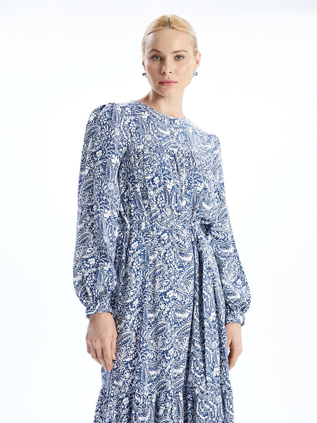 Crew Neck Floral Women's Dress