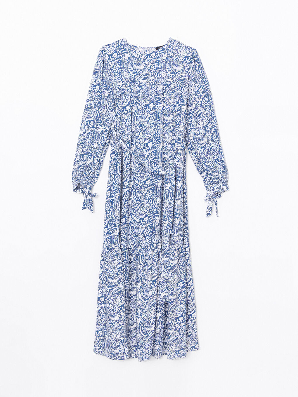 Crew Neck Floral Women's Dress-4