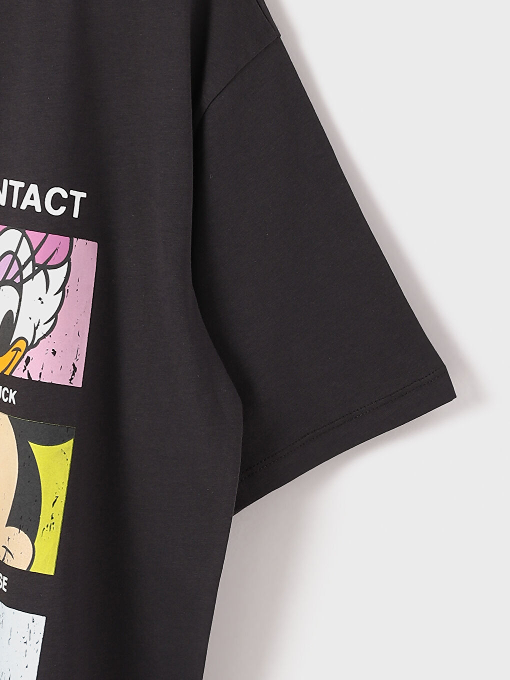 Crew Neck Mickey Mouse Printed Women's T-Shirt-3