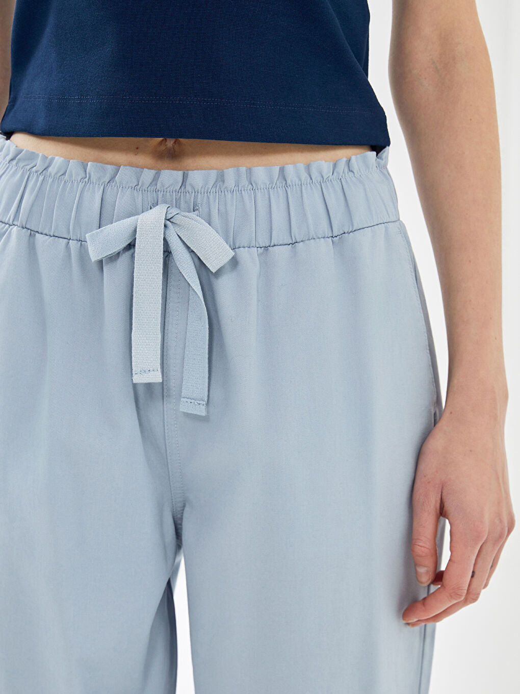 Elasticated Waist Loose Fit Women's Trousers-2