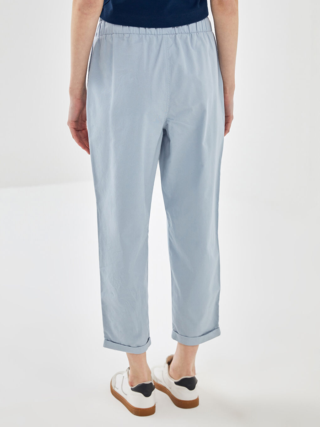 Elasticated Waist Loose Fit Women's Trousers-3