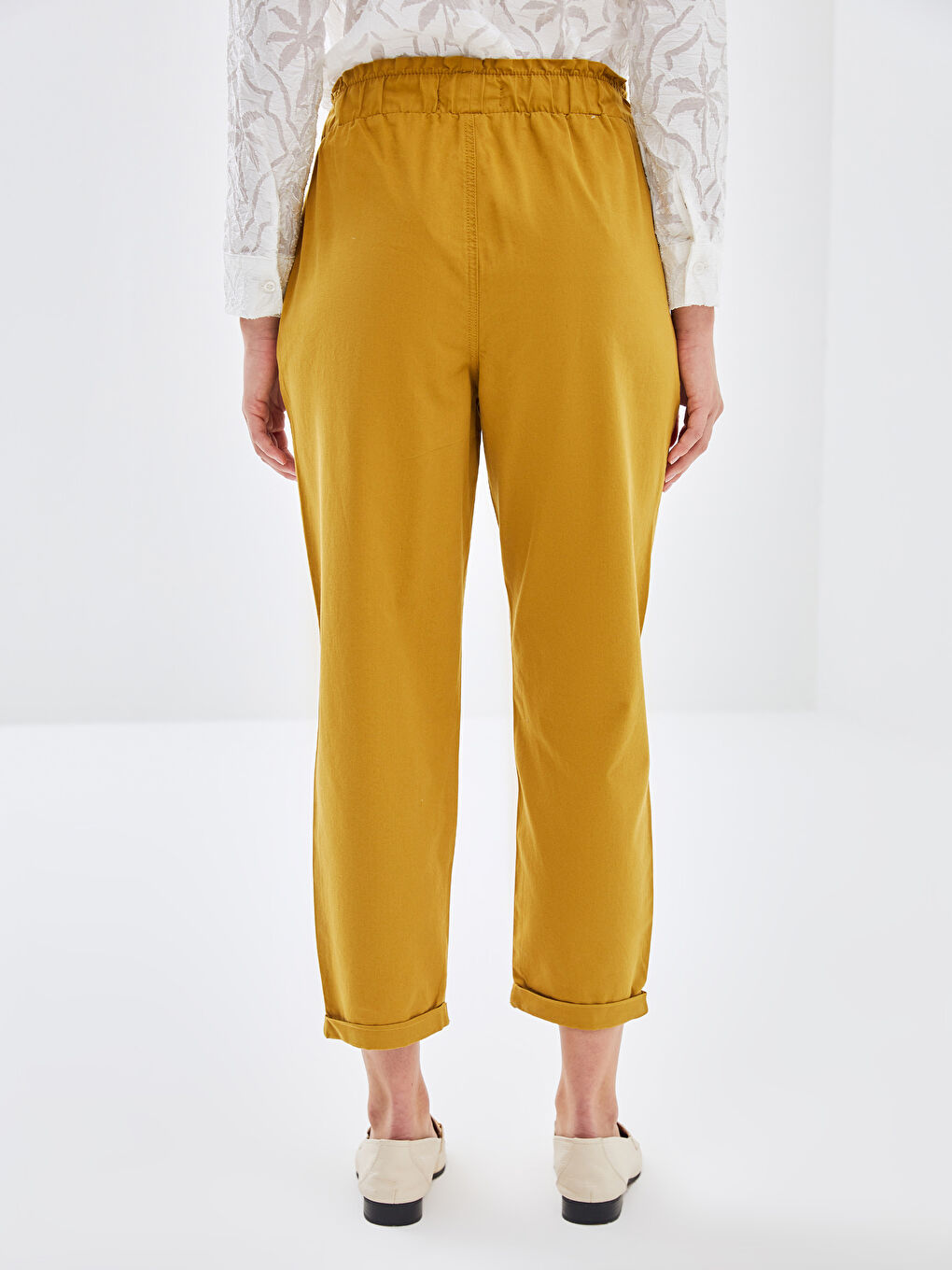 Elasticated Waist Loose Fit Women's Trousers-3