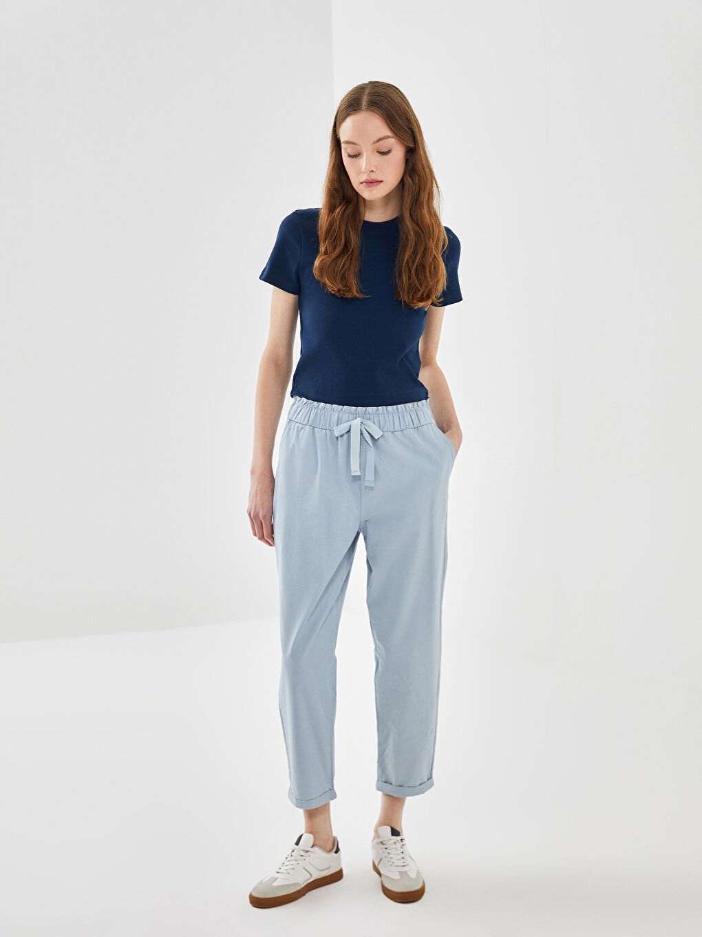 Elasticated Waist Loose Fit Women's Trousers