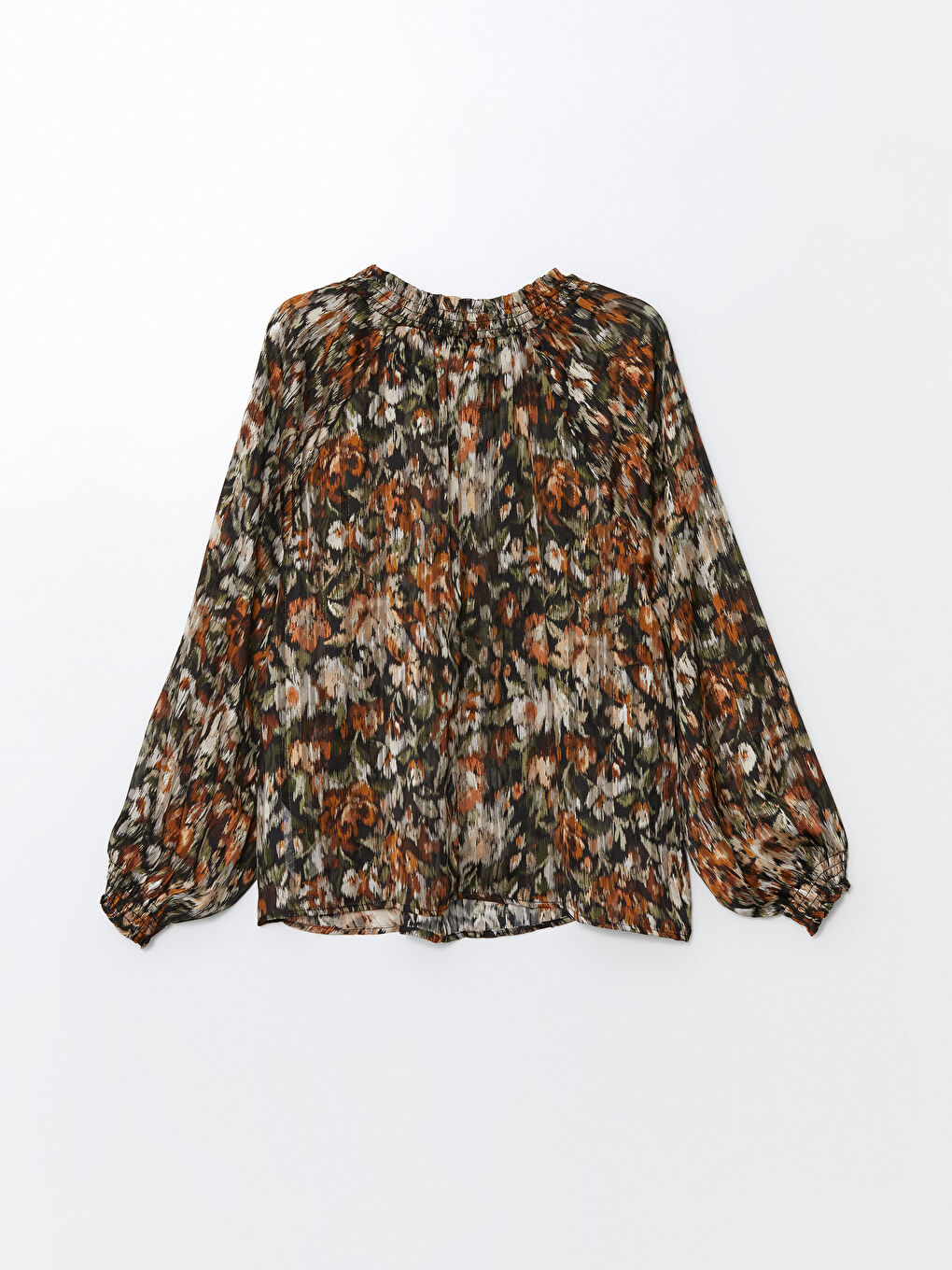 LCWAIKIKI Classic Tie Neck Patterned Women's Blouse -W4EP21Z8-F9C