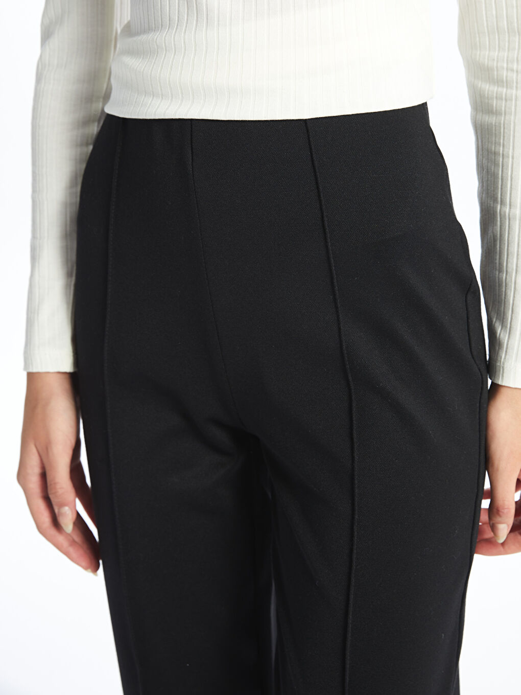 Slim Fit Women's Trousers-2