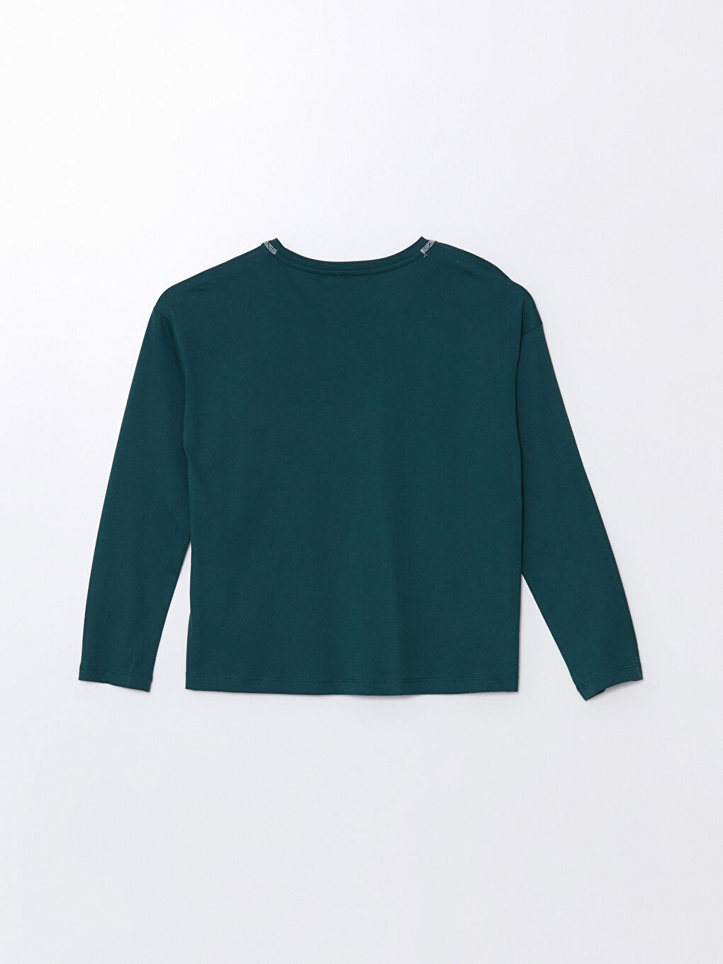 Yeşil Bisiklet Yaka Yılbaşı Temalı Kadın Pijama Üst-1