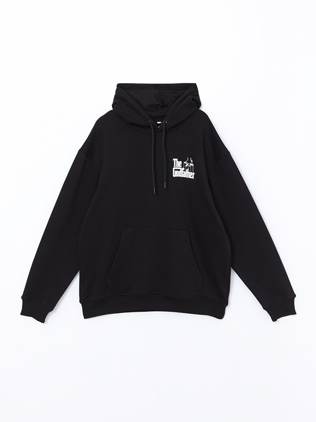 LCW Casual Yeni Siyah Uzun Kollu The Godfather Baskılı Erkek Hoodie - 5