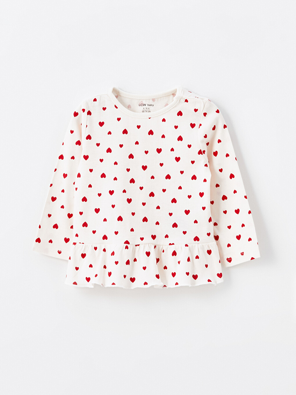 Crew Neck Printed Baby Girls' Pyjama Set-1