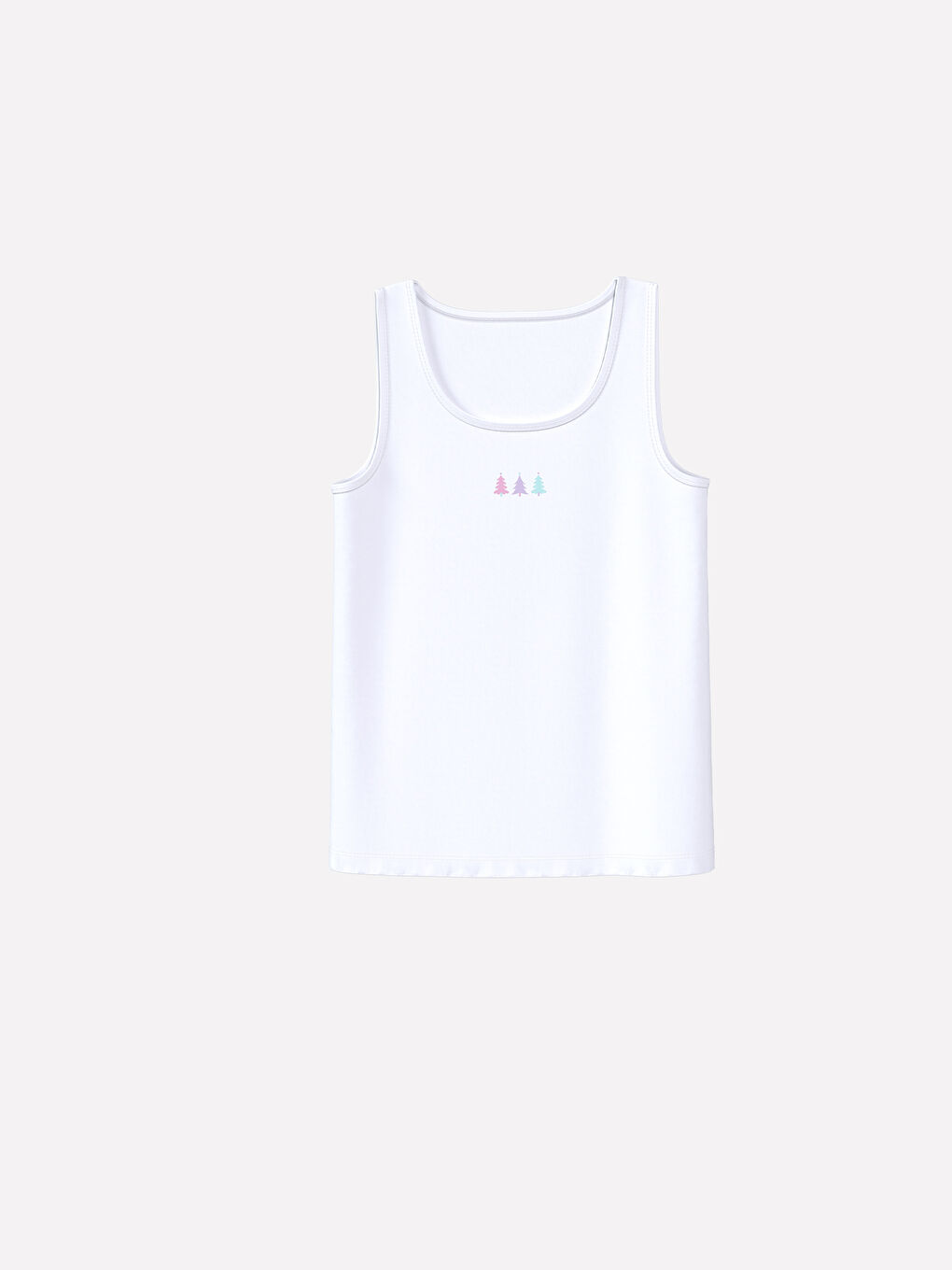 Beyaz Bisiklet Yaka Kız Çocuk Atlet