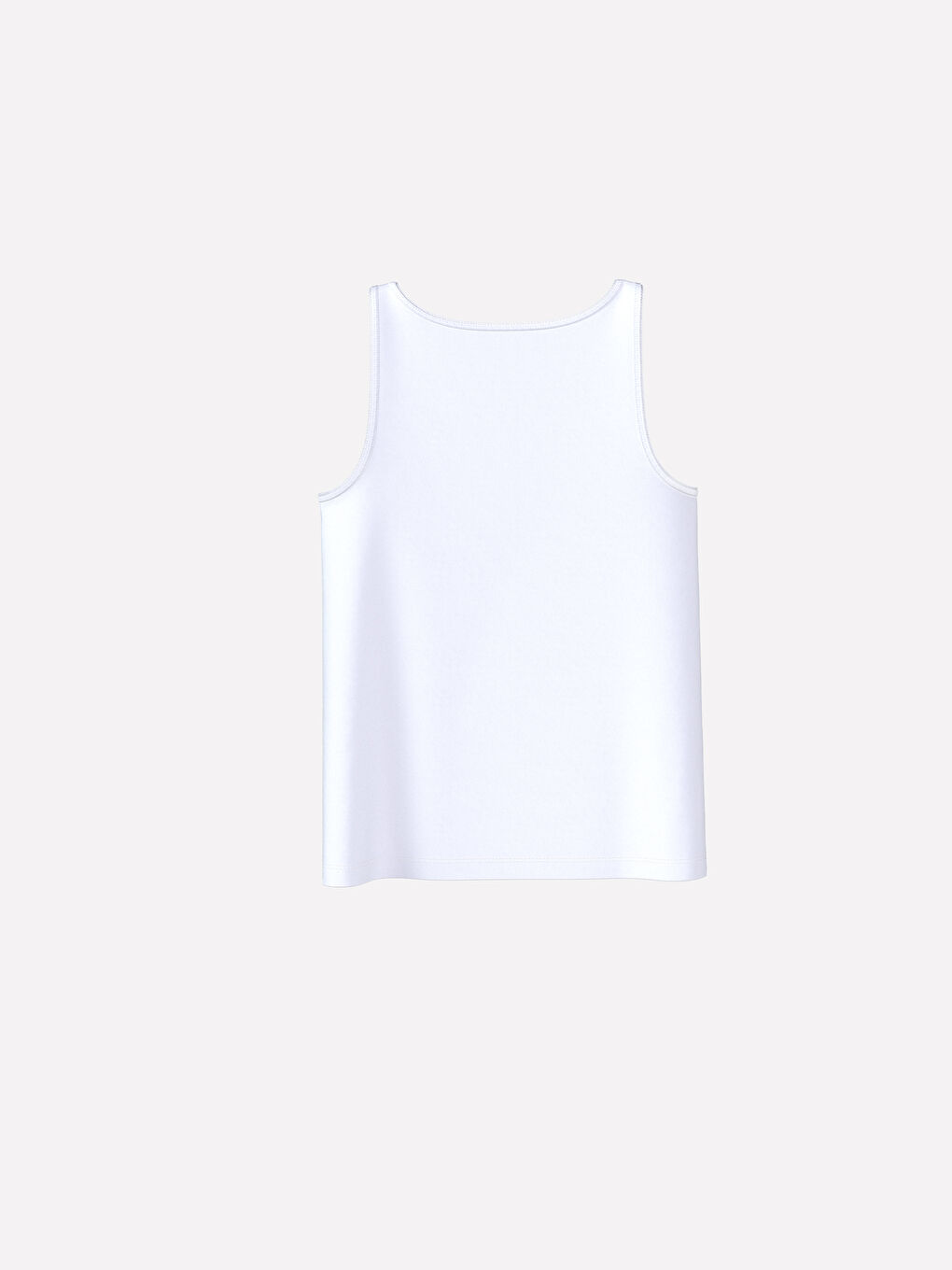 Beyaz Bisiklet Yaka Kız Çocuk Atlet-1