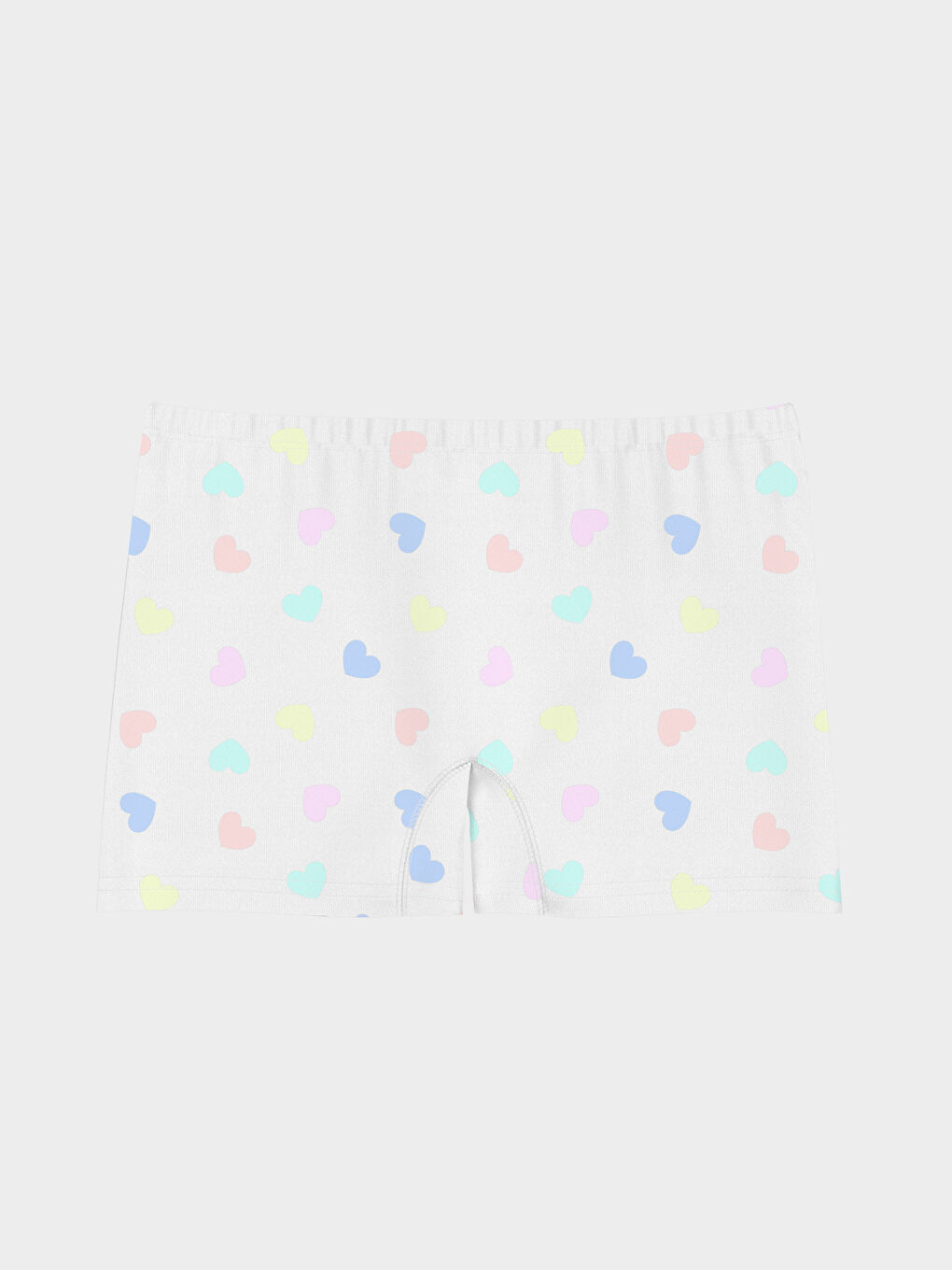 Beyaz Baskılı Kız Çocuk Boxer