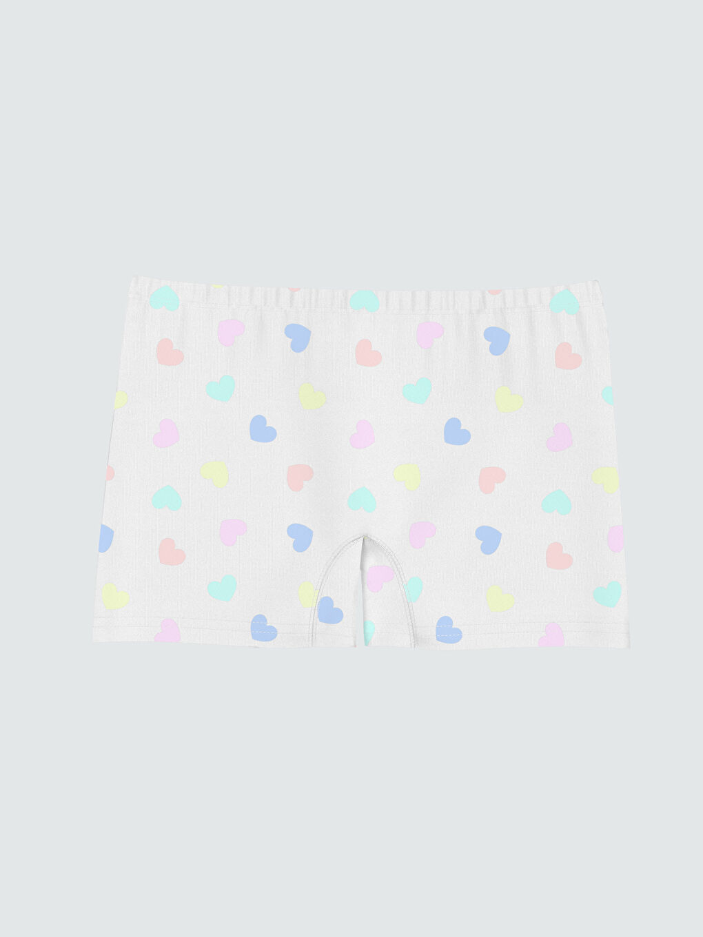 Beyaz Baskılı Kız Çocuk Boxer 3'lü-4