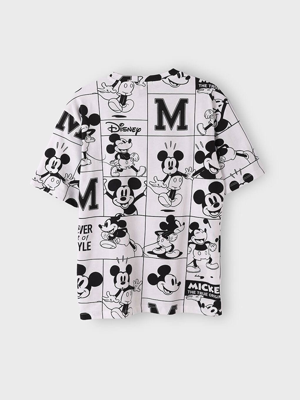 Crew Neck Mickey Mouse Printed Short Sleeve Women's T-Shirt-1