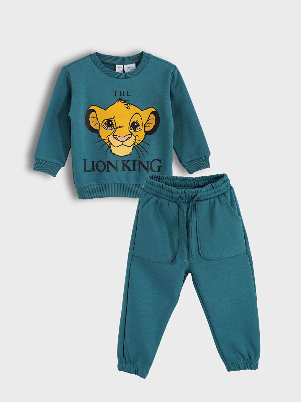 Crew Neck Long Sleeve Lion King Printed Boys' Sweatshirt and Jogger 2 Pack Set