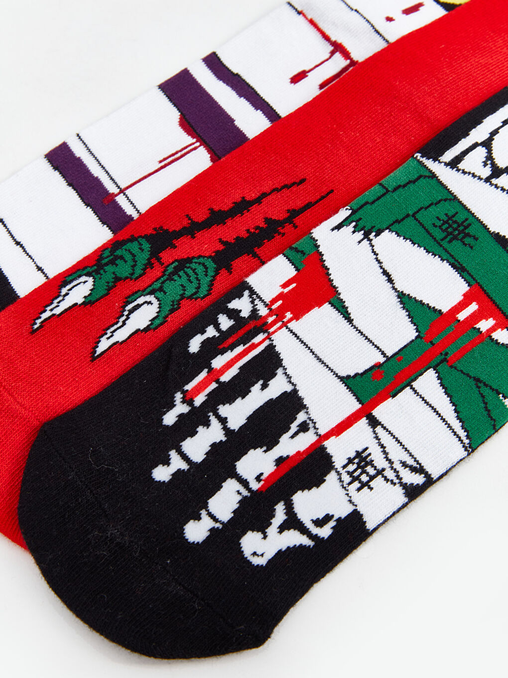LCW ACCESSORIES Chaussettes de cheville imprimées pour hommes, lot de 3 pièces -W4ER54Z8-K00