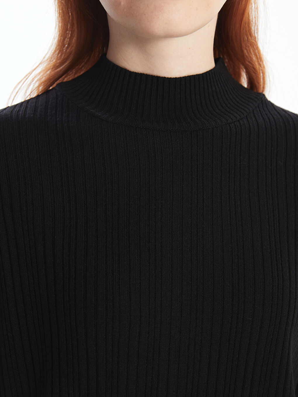 Funnel Neck Women's Knitwear Tunic -W4ES04Z8-RQL