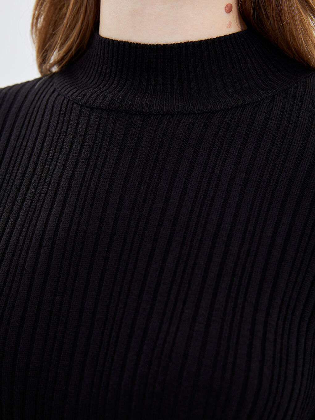 Funnel Neck Women's Knitwear Tunic -W4ES04Z8-RQL