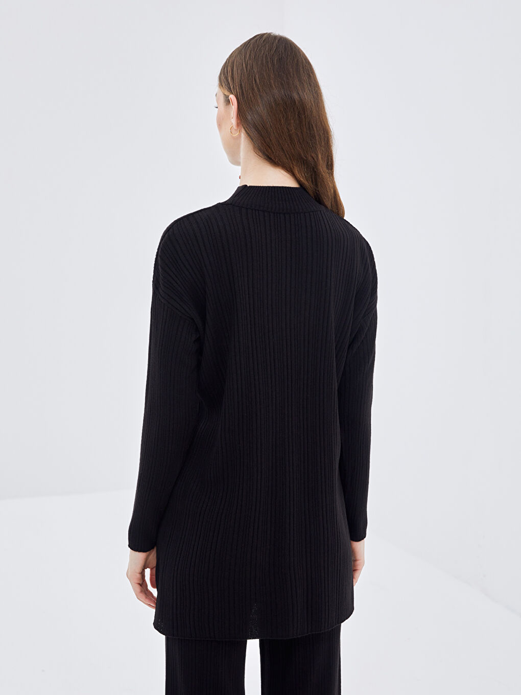 Funnel Neck Women's Knitwear Tunic -W4ES04Z8-RQL