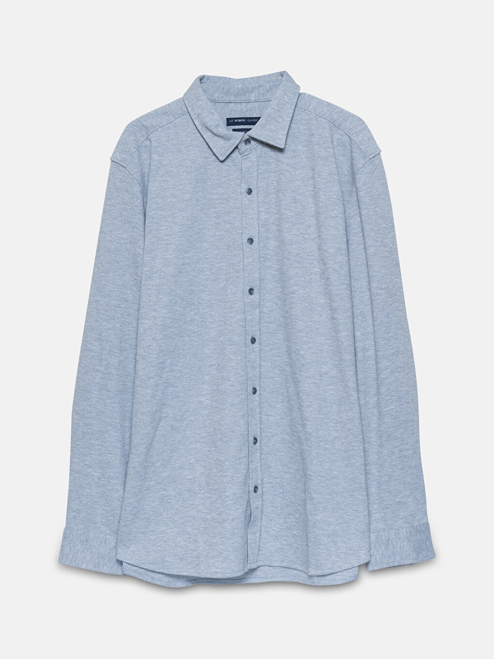 Slim Fit Long Sleeve Men's Textured Shirt