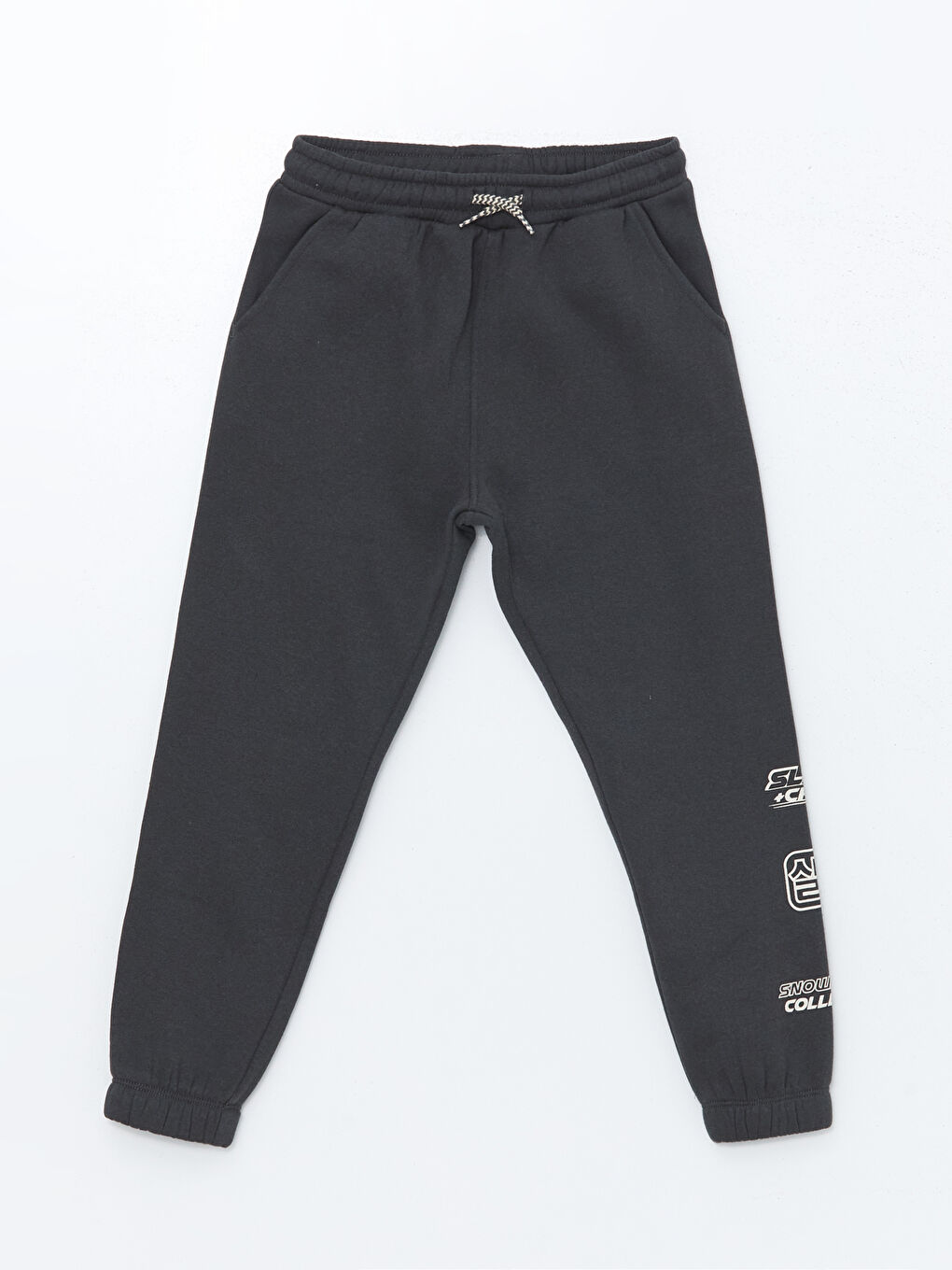 Antrasit Beli Lastikli Erkek Çocuk Jogger Eşofman Alt