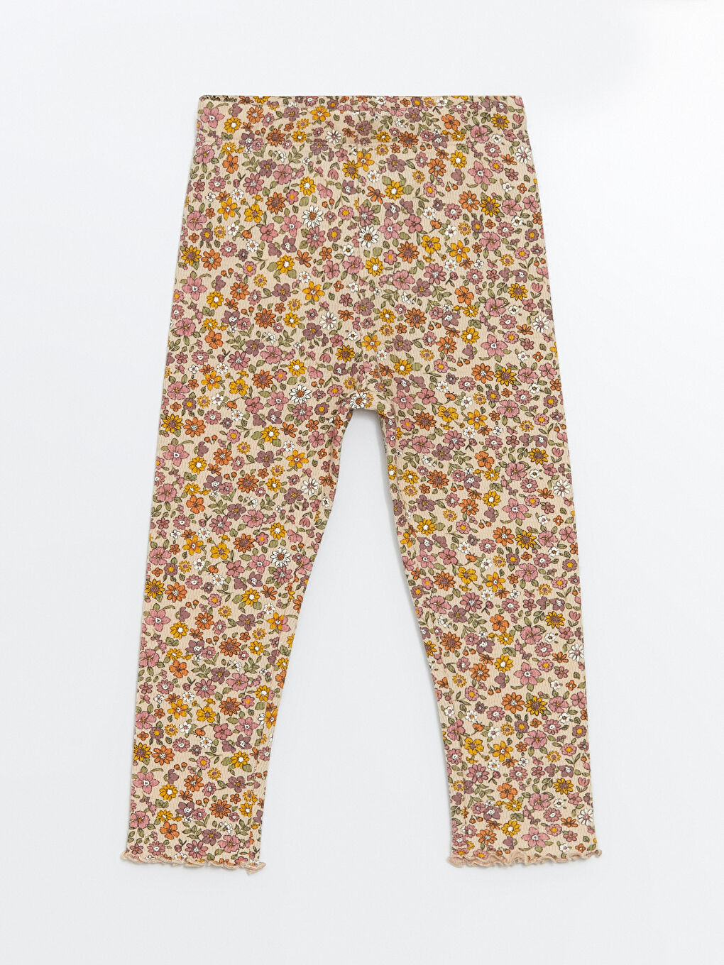 LCW Kids Elasticated Waist Floral Baby Girls' Leggings -W4ES73Z1-LRB