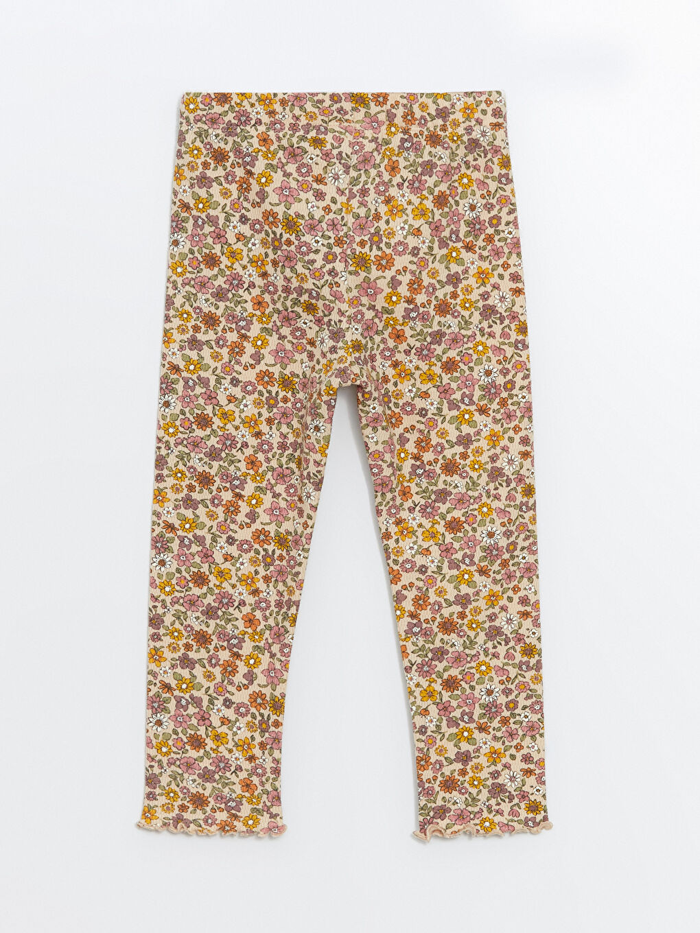 LCW Kids Elasticated Waist Floral Baby Girls' Leggings -W4ES73Z1-LRB