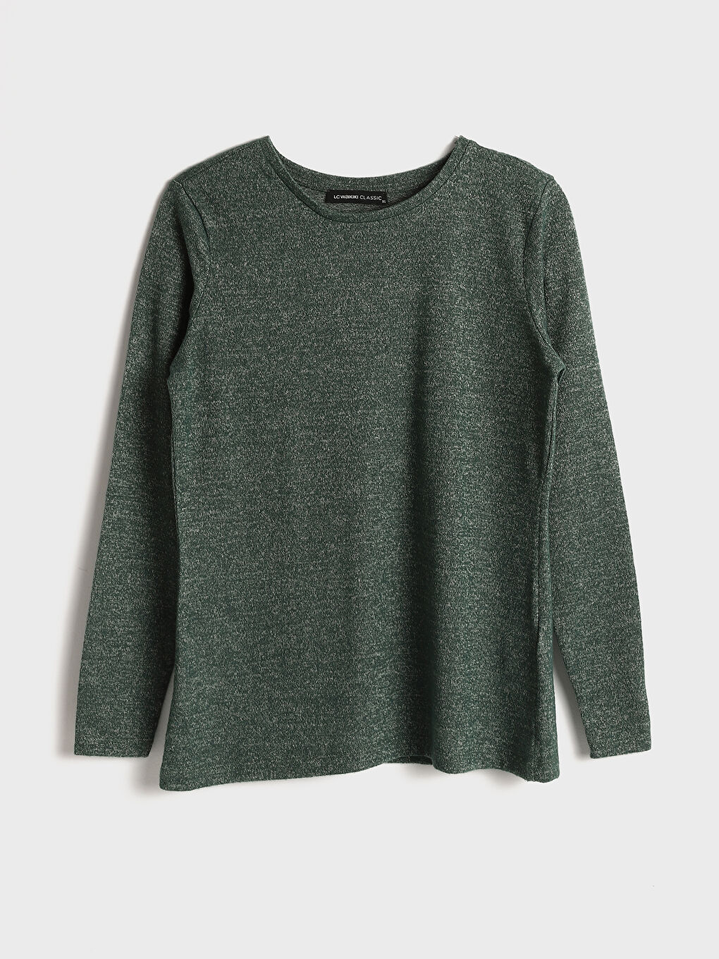 Crew Neck Plain Long Sleeve Women's T-Shirt -W4ET12Z8-LRR