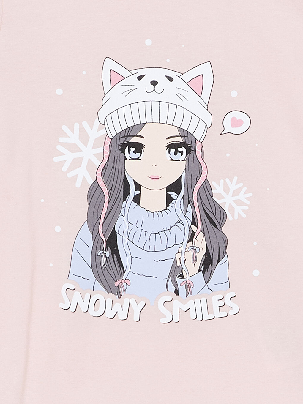 تيشيرت ياقة دائرية للبنات-1