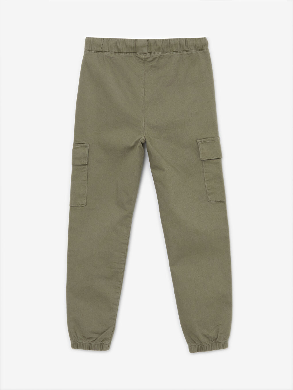 LCW ECO Haki Beli Lastikli Kız Çocuk Kargo Jogger Pantolon - 1