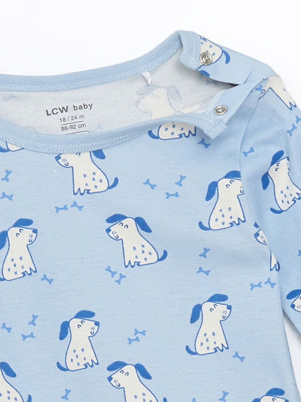 LCW baby Printed Long Sleeved Baby Boy Snap Fastener Bodysuit 2 Pack -W4EU02Z1-LQK