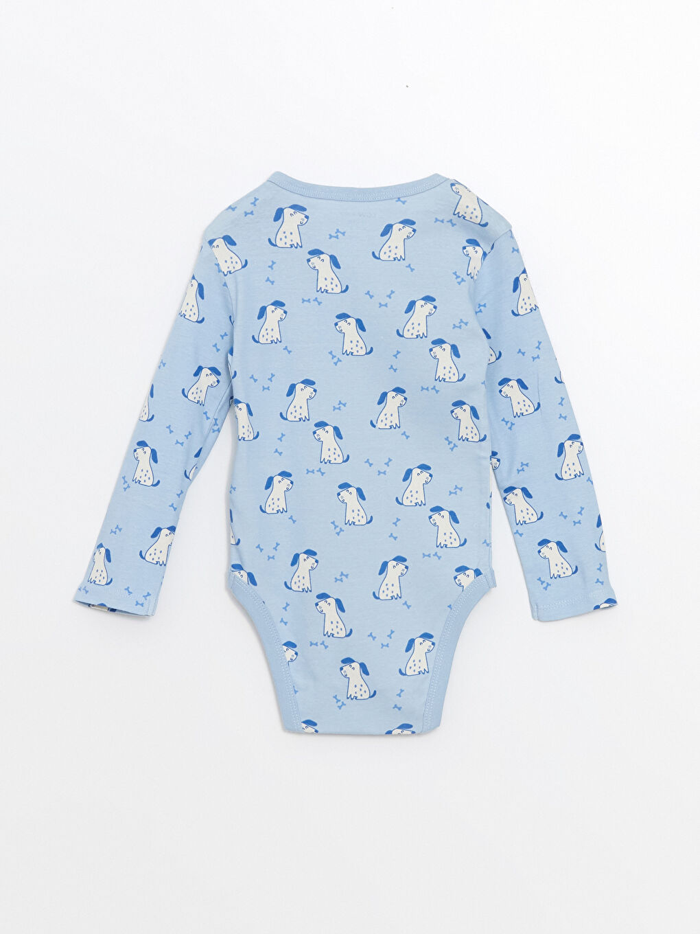 LCW baby Printed Long Sleeved Baby Boy Snap Fastener Bodysuit 2 Pack -W4EU02Z1-LQK