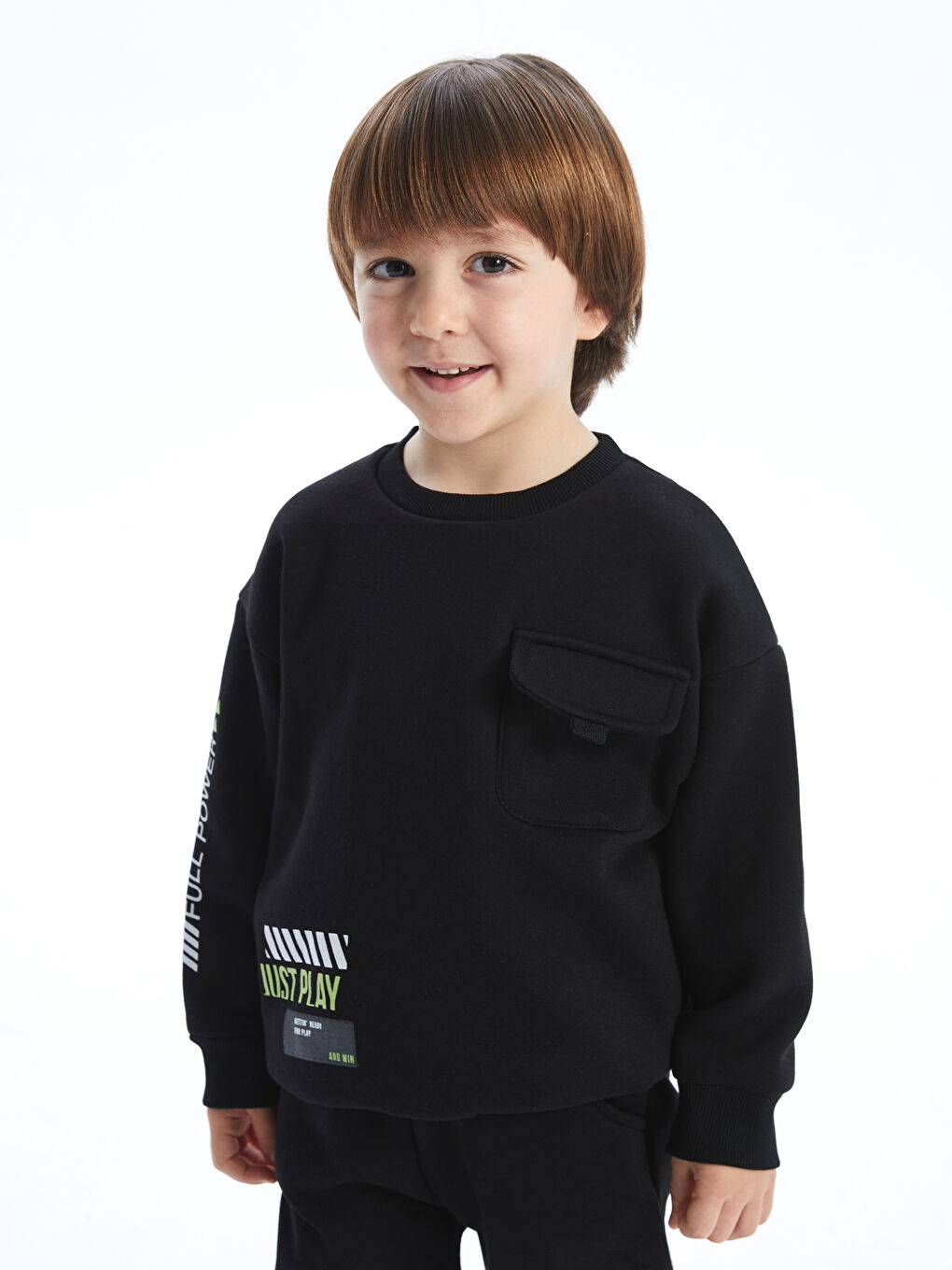 Crew Neck Boys Sweatshirt and Tracksuit Bottom 2 Pack-1